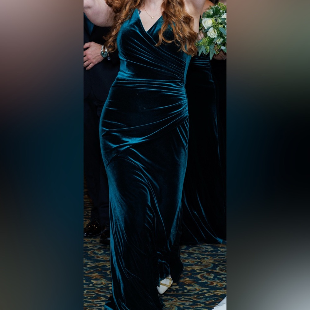 Revelry Deep Green Velvet Dress